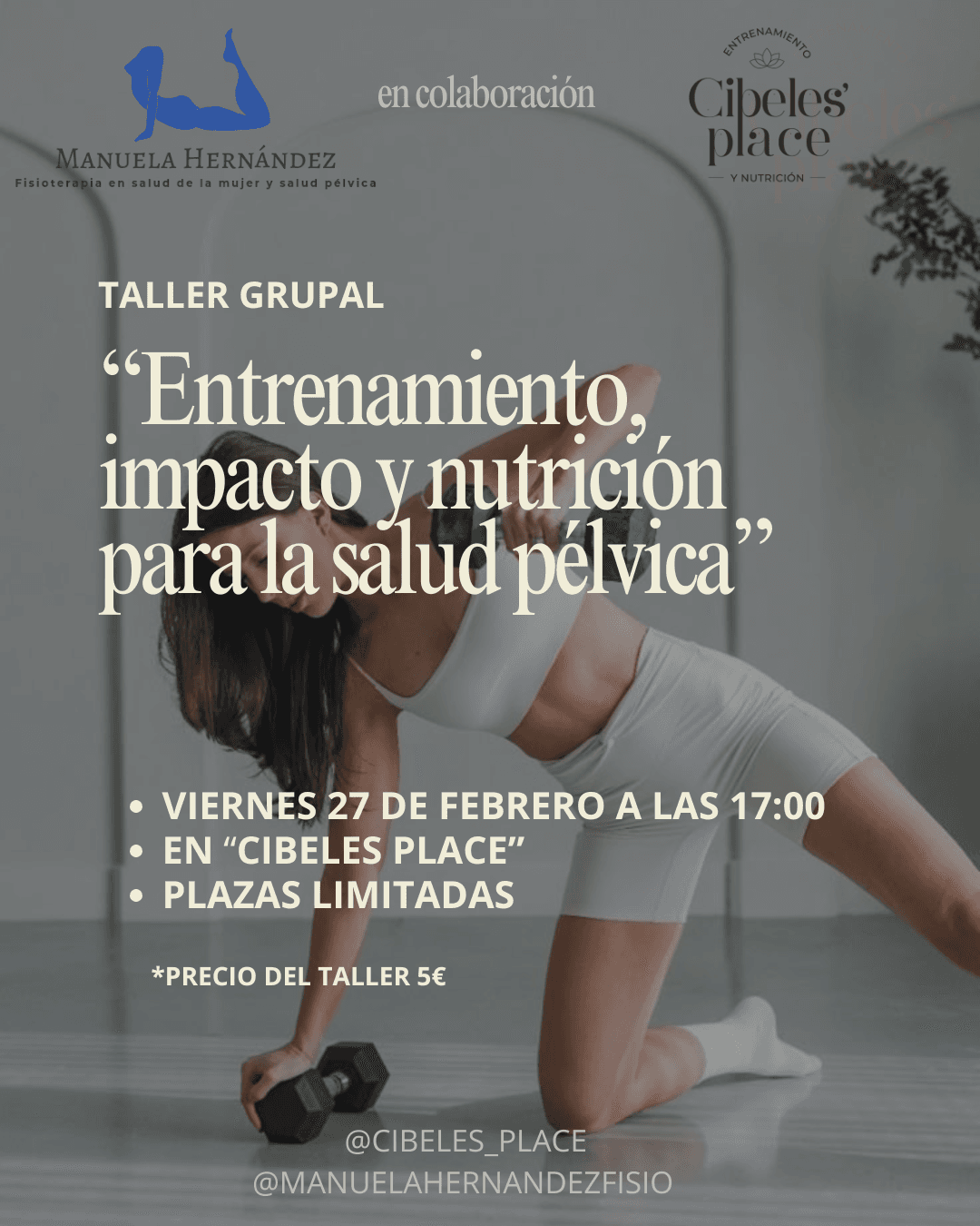 TALLER ENTRENAMIENTO Y NUTRICIÓN PARA LA SALUD PÉLVICA